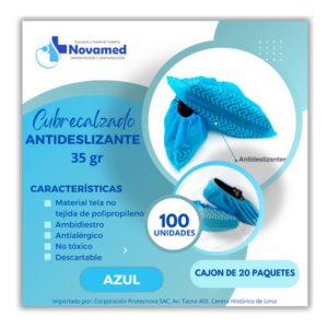 CUBRECALZADO CON ANTIDESLIZANTE