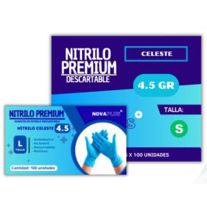 GUANTES DESCARTABLES DE NITRILO “PREMIUM” 4.5GR